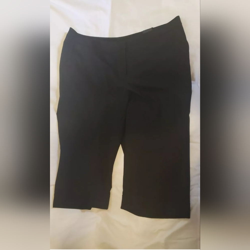 Lane Bryant Plus Size 24 Regular Black  3/4 length Dress Pants NWT #RN 118641